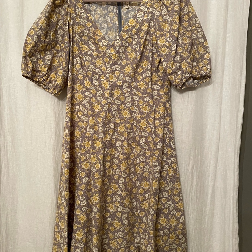 Rebecca Taylor floral midi dress, size L, like new, wore twice, too big for me